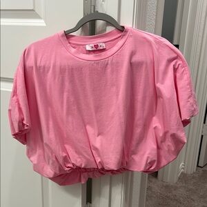 BuddyLove Pink Bubble Crop Tee